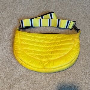 Think Rolyn medium crescent crossbody bag - yellow